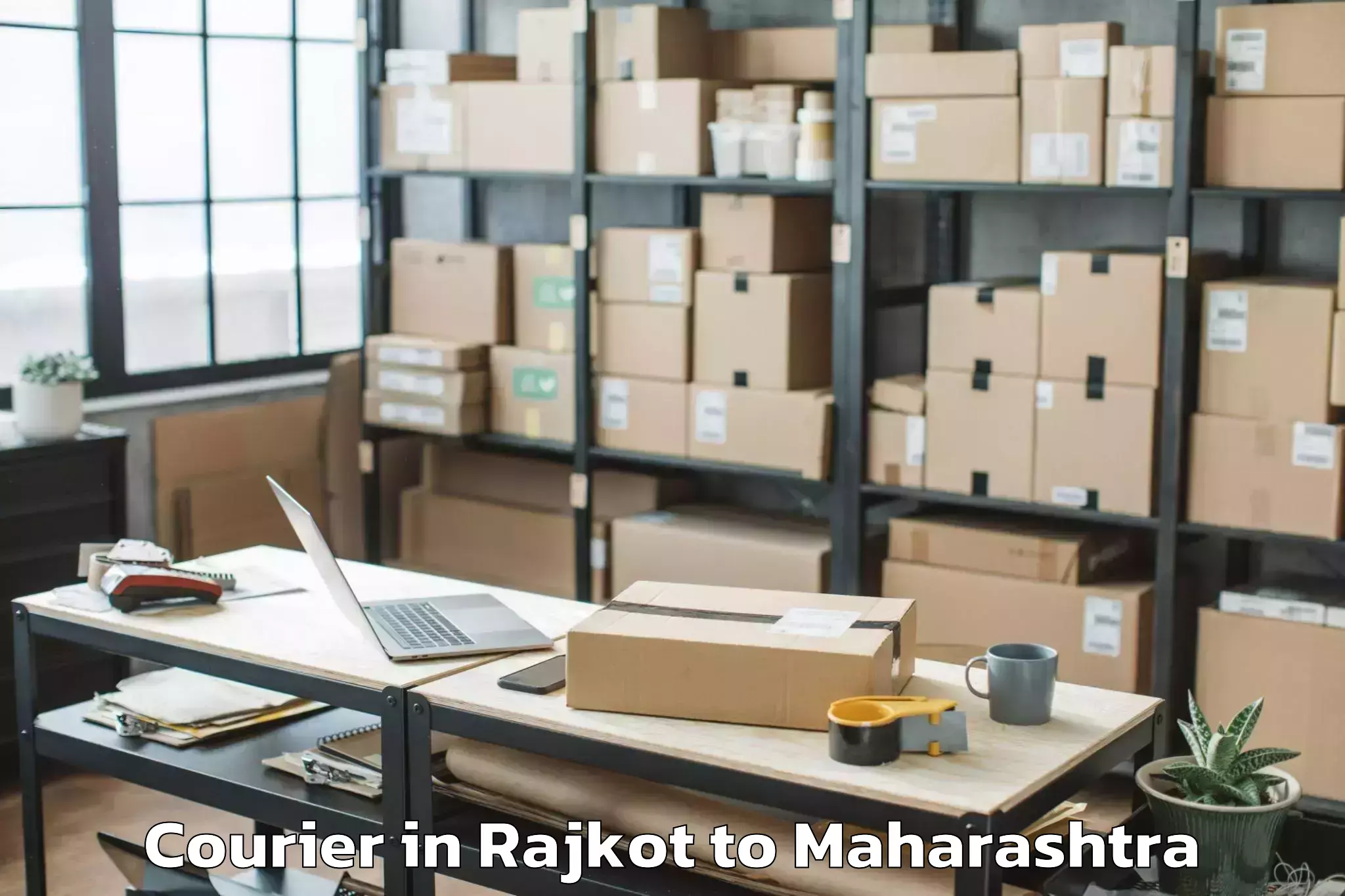 Get Rajkot to Mhasla Courier